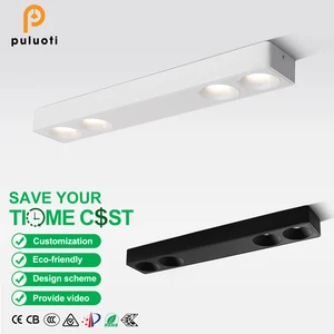 PULUOTI Modern 24W Ultra-Thin H33mm Aluminum Square LED Spotlights Indoor Application Anti-Glare for Home Office Living Room