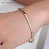 Pulsera de oro macizo de 18 quilates con diamantes de laboratorio.