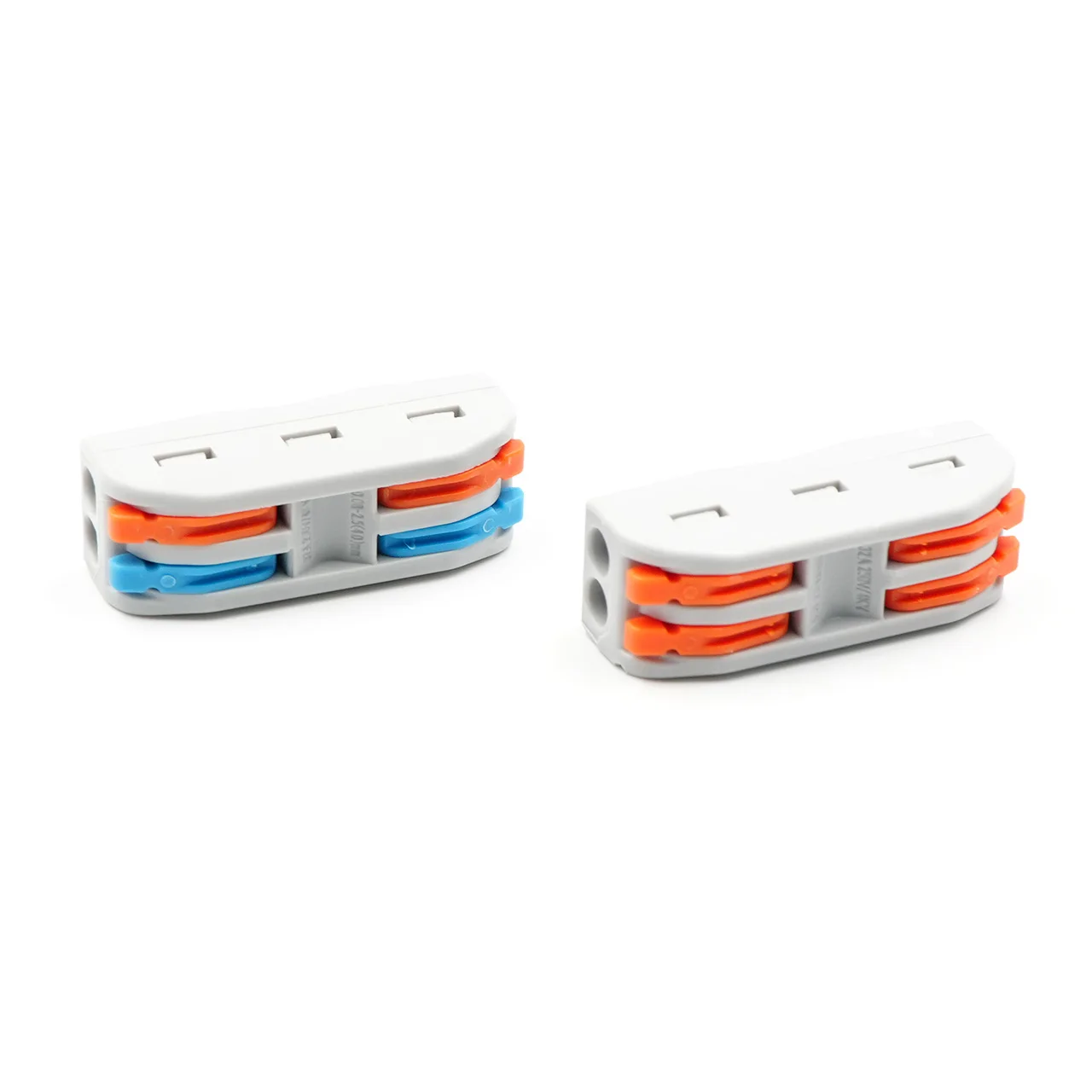 Compact QPCT-2-2 Universal Wire Splitter Terminal Block 2-Pin Copper LED Lamp Push-In Conductor Compact Wiring Cable Power