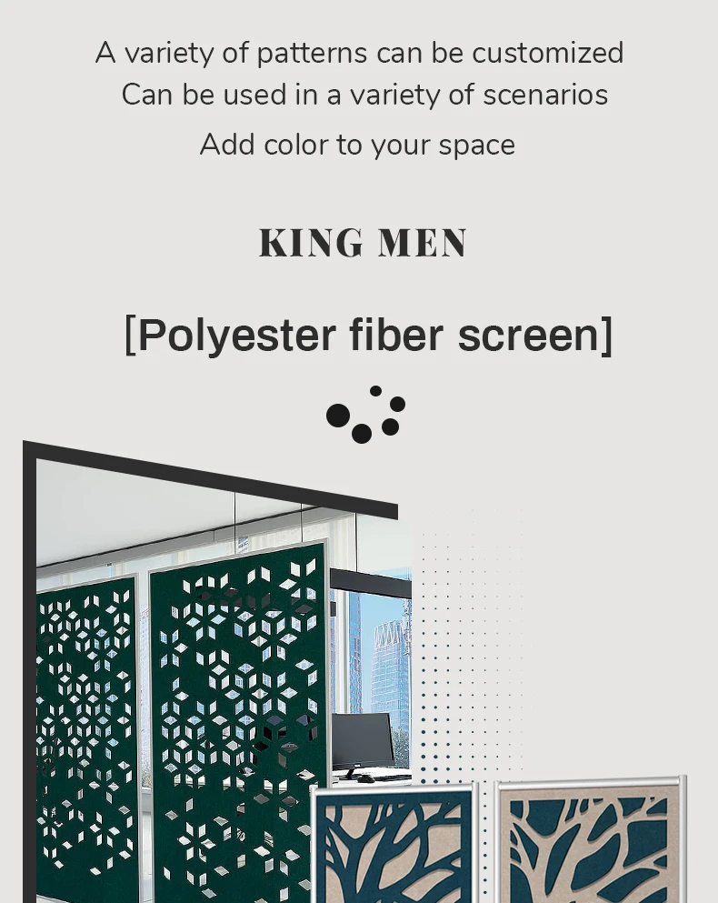 KINGMAN Hanging Screen Soundproof Polyester Fiber Panels