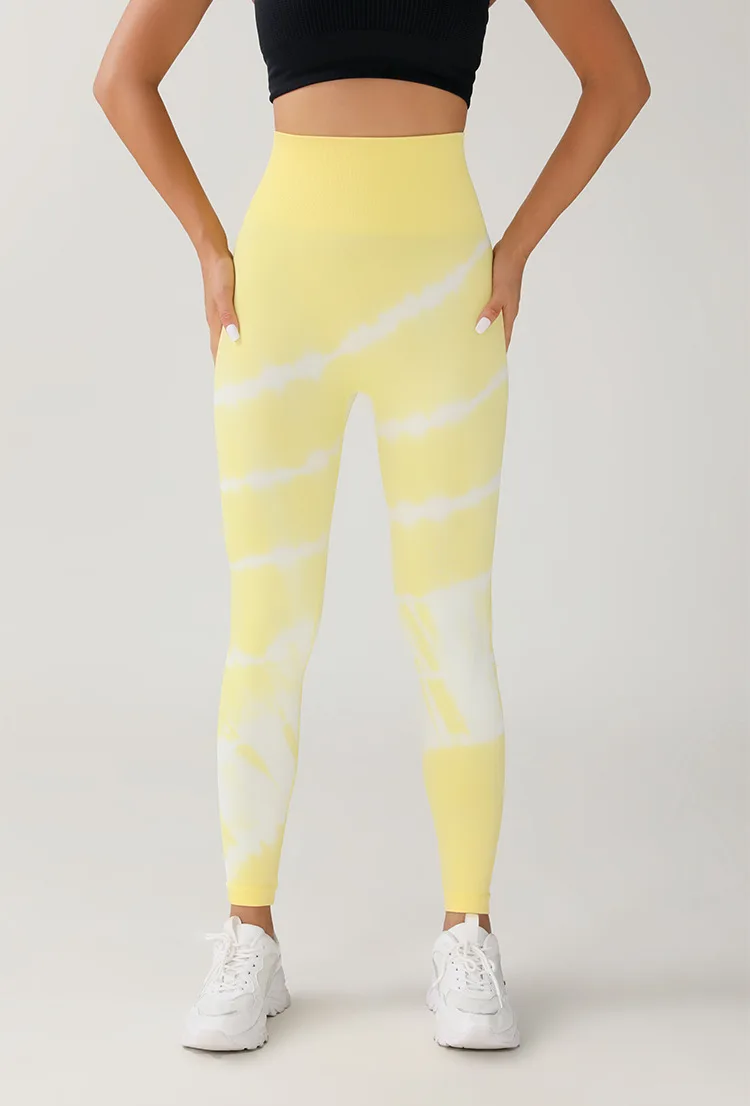 Hot Sell Seamless Sports Legging Women Fitness Tie Dye High Waist