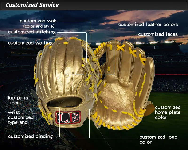 Custom Japanese Leather Baseball Gloves Customize Baseball Gloves Drop