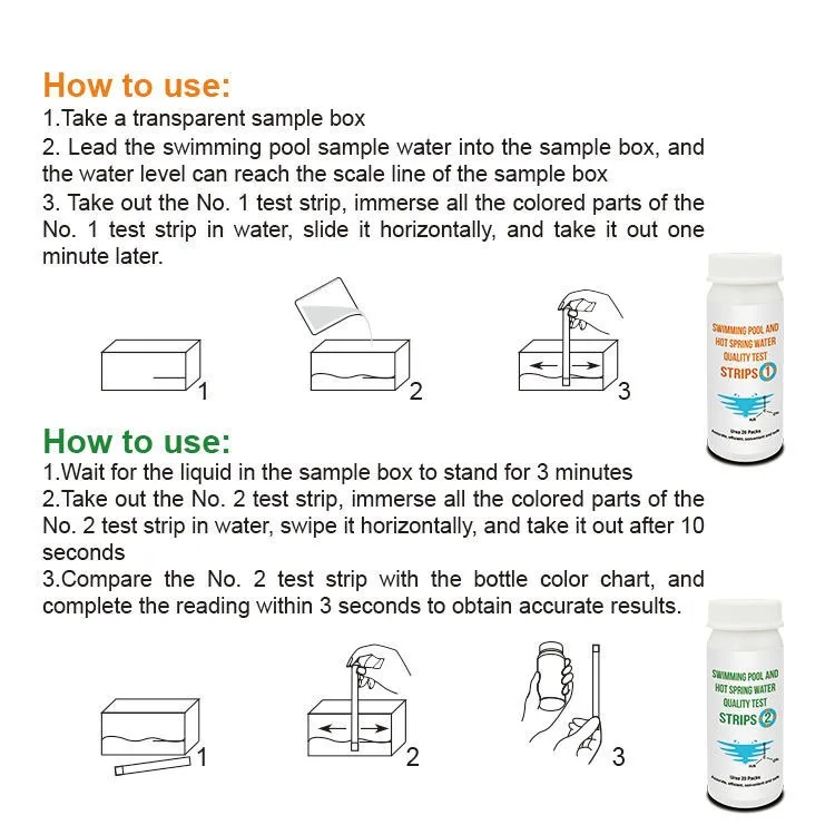 Swimming Pool And Hot Spring Water Quality Test Strips Urea Test Strips