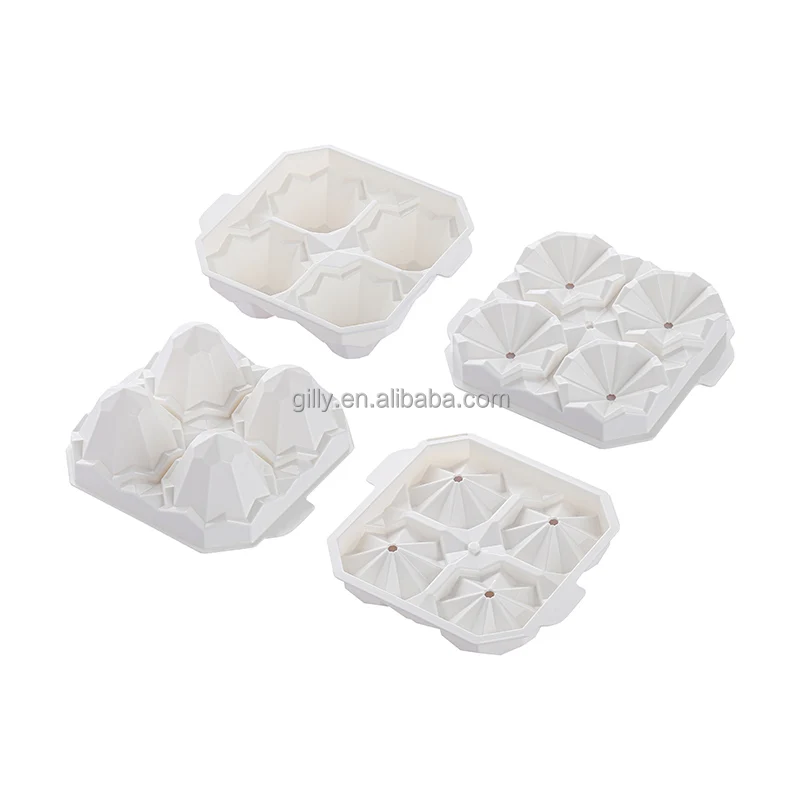 Льдогенератор с крышкой большая форма для льда в форме бриллианта коктейлей виски сферических