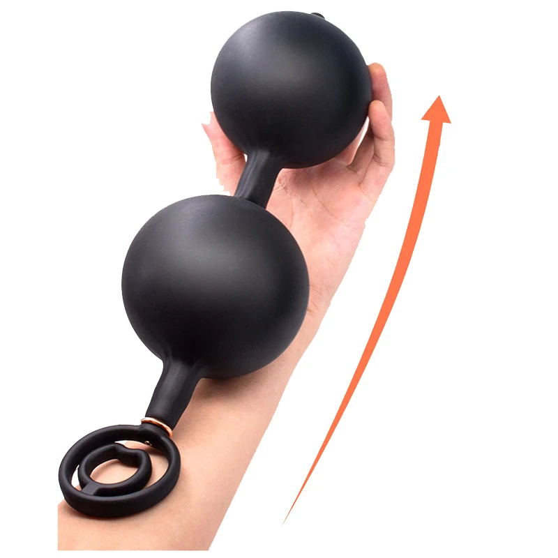 Hidden Homemade Ass Intruder XXL Anal Beads Huge Inflatable Butt Plug for Mens