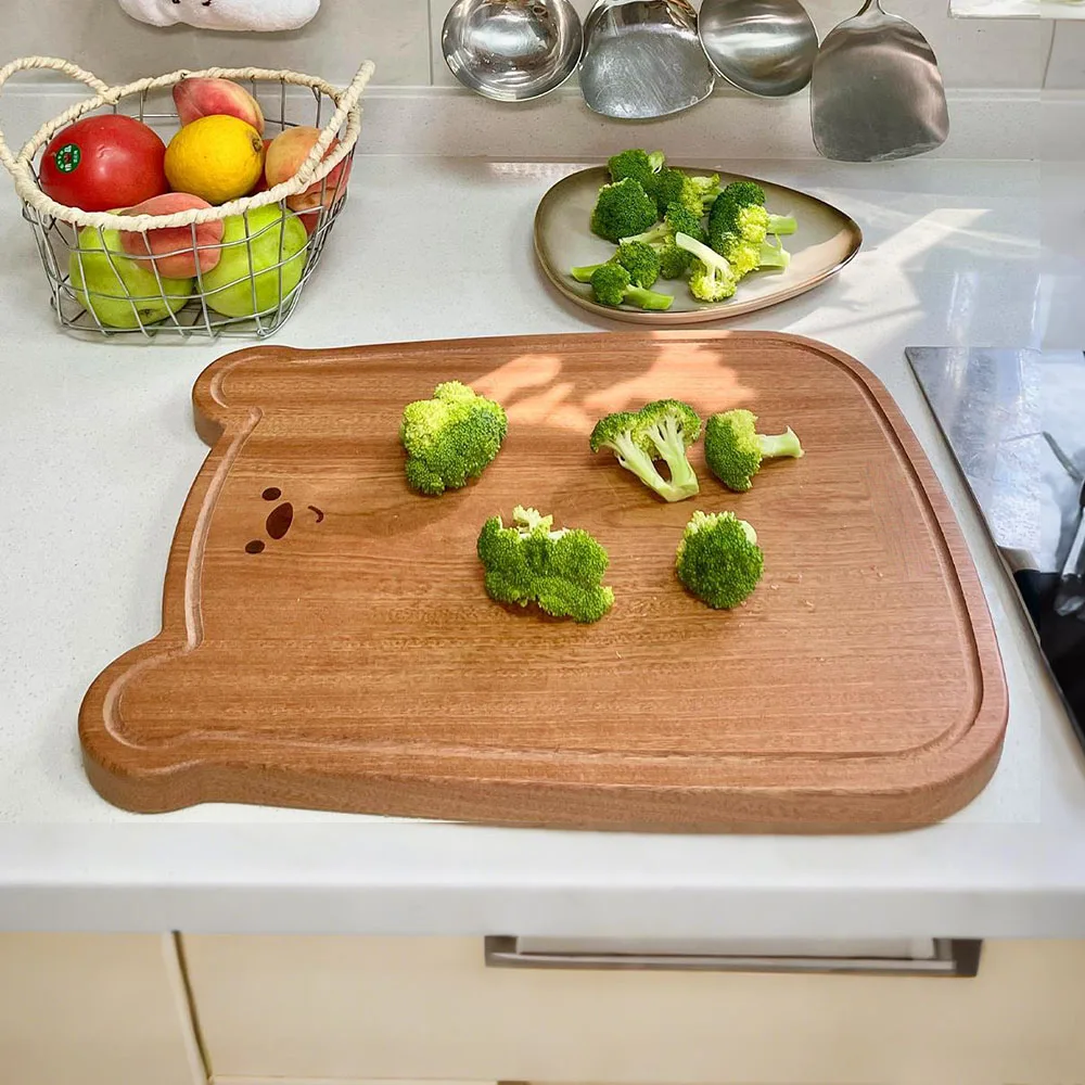 Irregular Cute Lovely Ebony Wood Mould Proof Kitchenware Supplies Food Fruit Vegetables Fesserts Steak Chopping Board