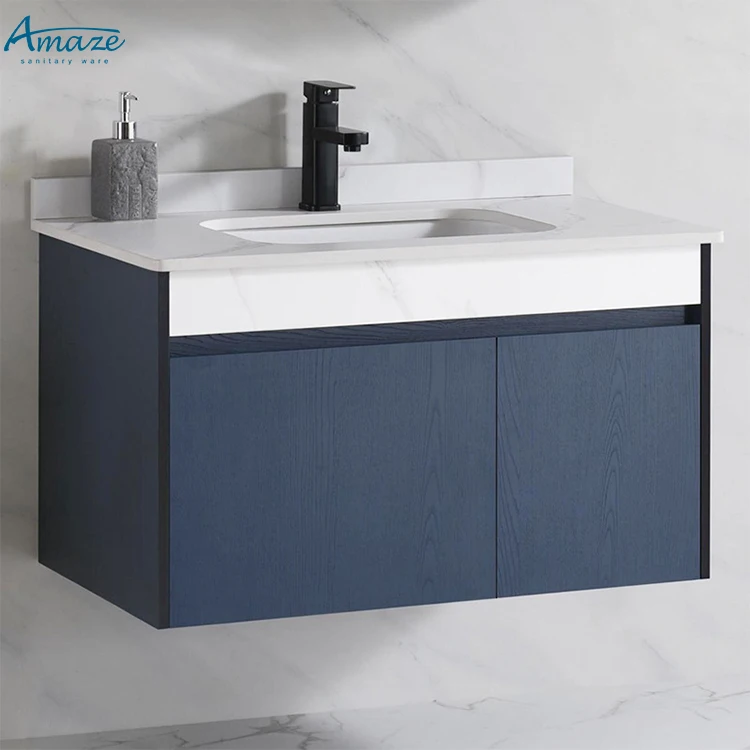 Wholesale custom high-grade plywood storage modern wall mounted bathroom vanity cabinet sink manufacture