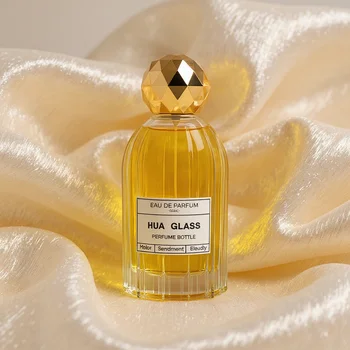 Customized Logo Luxury 100ml Empty Clear Refillable Glass Perfume Bottle China Parfum Bottles with Box Packaging and Plastic Cap