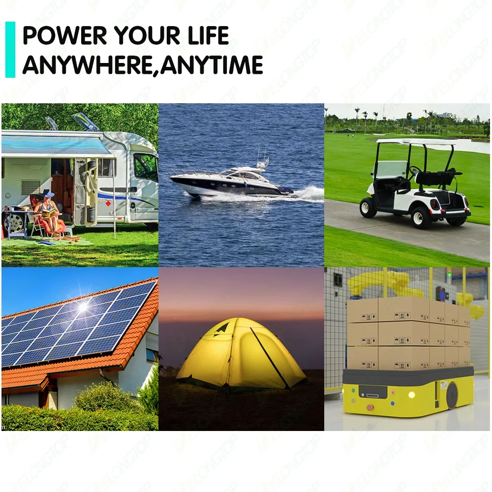 Deep Cycle Rechargeable LiFePO4 Li Ion Solar Lithium Battery Pack 12V 200ah 9