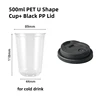 16oz PET Cup with Black PP Lid