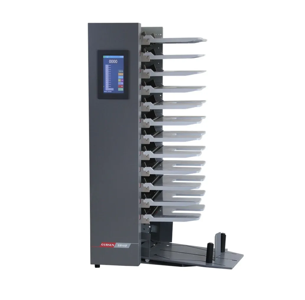 Automatic Paper Collator  HA610 10 Bins Paper  Digital Book Sheet Collating Machine Collator and Folding Machine