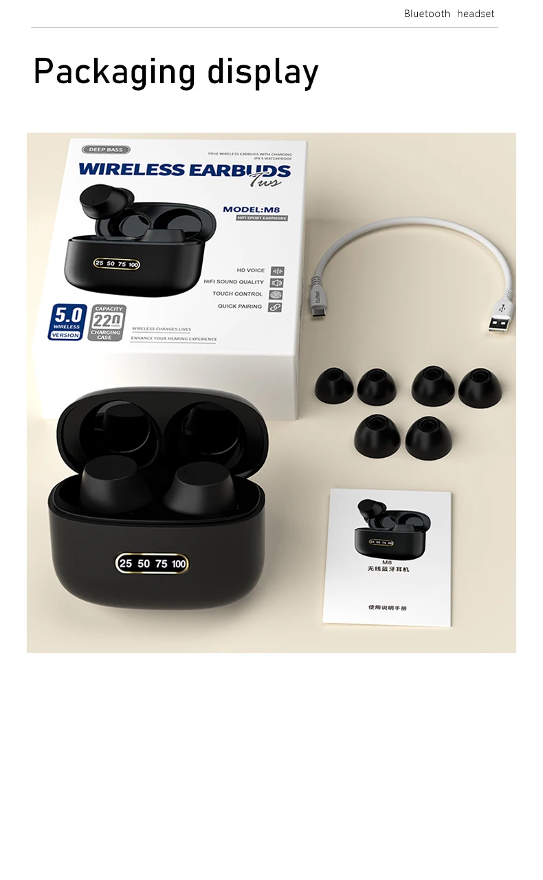 M8 discount wireless earbuds