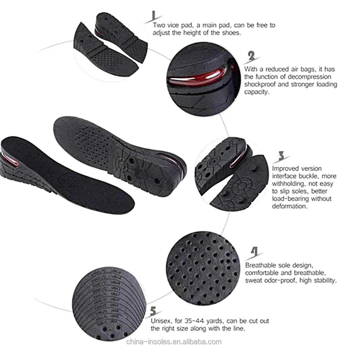 Custom 1 2 3 4 Layer Height Increasing Insert Pu Height Booster