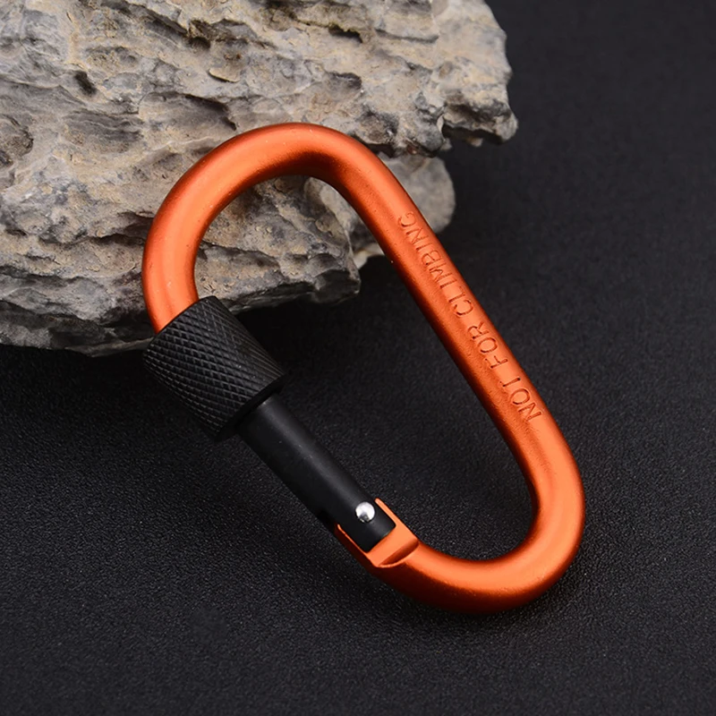 Custom logo safety 12kn hammock grade screw lock heavy duty camping clip rock climbing carabiner