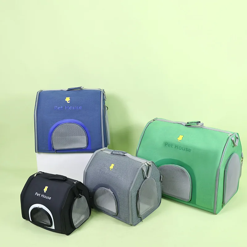 Factory-Direct Supply Oxford Material Car Dog Cat Carrier-Breathable Foldable Portable Pet Bag 7kg Capacity All-Season Use Solid