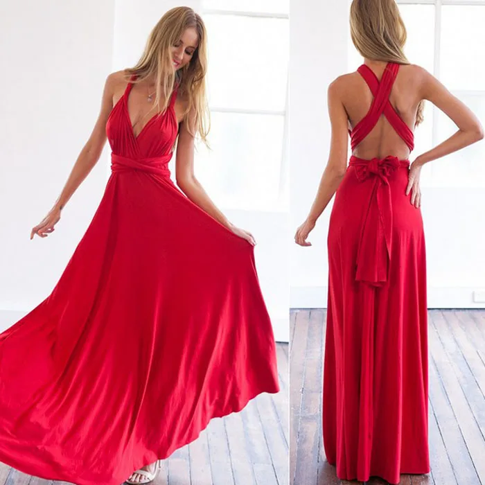 Women's Infinity Dresses for Bridesmaids Convertible Multiway Wrap Backless  Cocktail Evening Party Long Dress| Alibaba.com