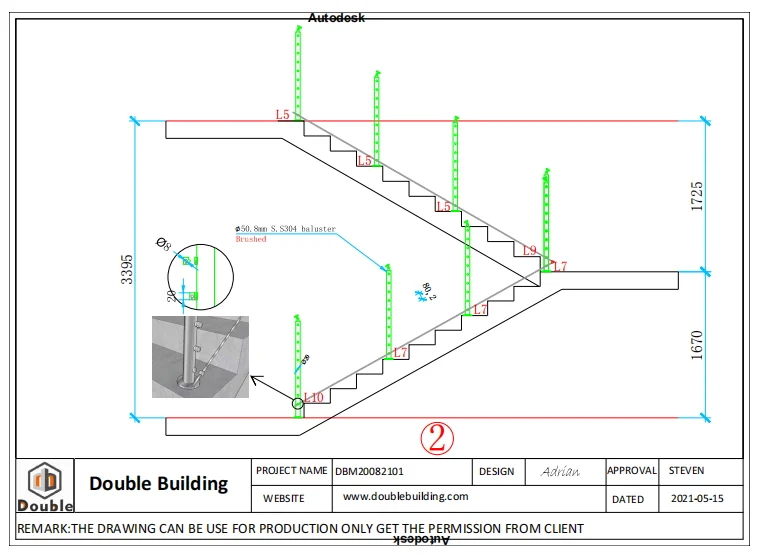 Made in China Durable Stainless Steel America Style Rod Railing with Solid Rod or Round pipe Outdoor Railing supplier