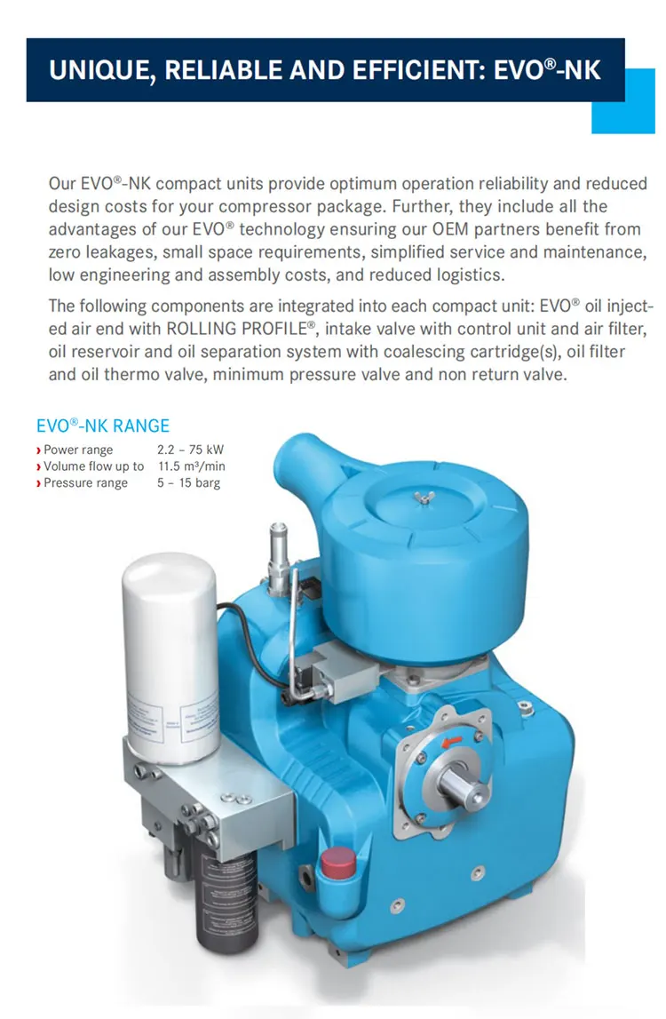 ROTORCOMP Airend EVO2-NK - Efficient Rotary Screw End Pump