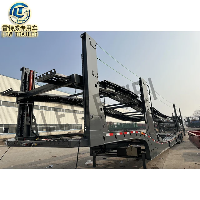 8 Units Car Transporter  with wmi Trailer air suspension  double deck Car Hauler Transporter Car Carrier Trailer for sale