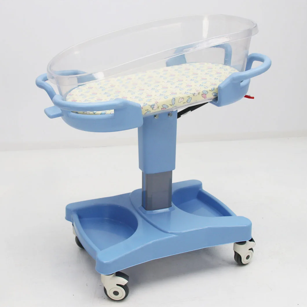 Professional Hospital Use Medical Appliances ABS Pediatric Infant Trolley Hospital Baby Crib