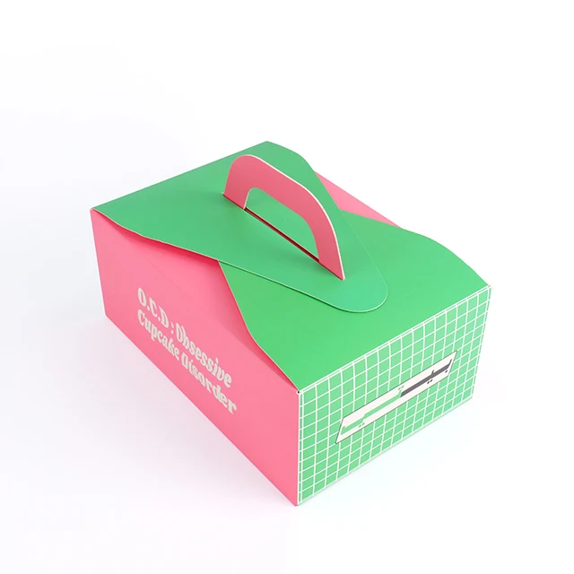 Wholesale Customized Logo Paper Boxes For Baked Goods Packaging With Insert food grade cupcake package box factory