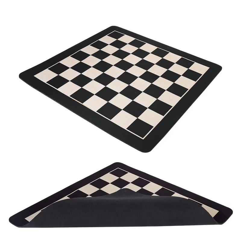 High Quality Heavy Chess Set With Storage Bag Germanic Knight Chess Portable Chess Travel 21cm Early Education Fabric Board