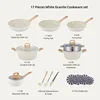 Juego de 17 piezas de granito - Blanco