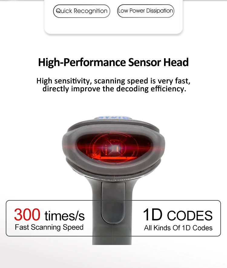 Syble XB 5066R Barcode Scanner 1D Wireless Bar Code  Scanner