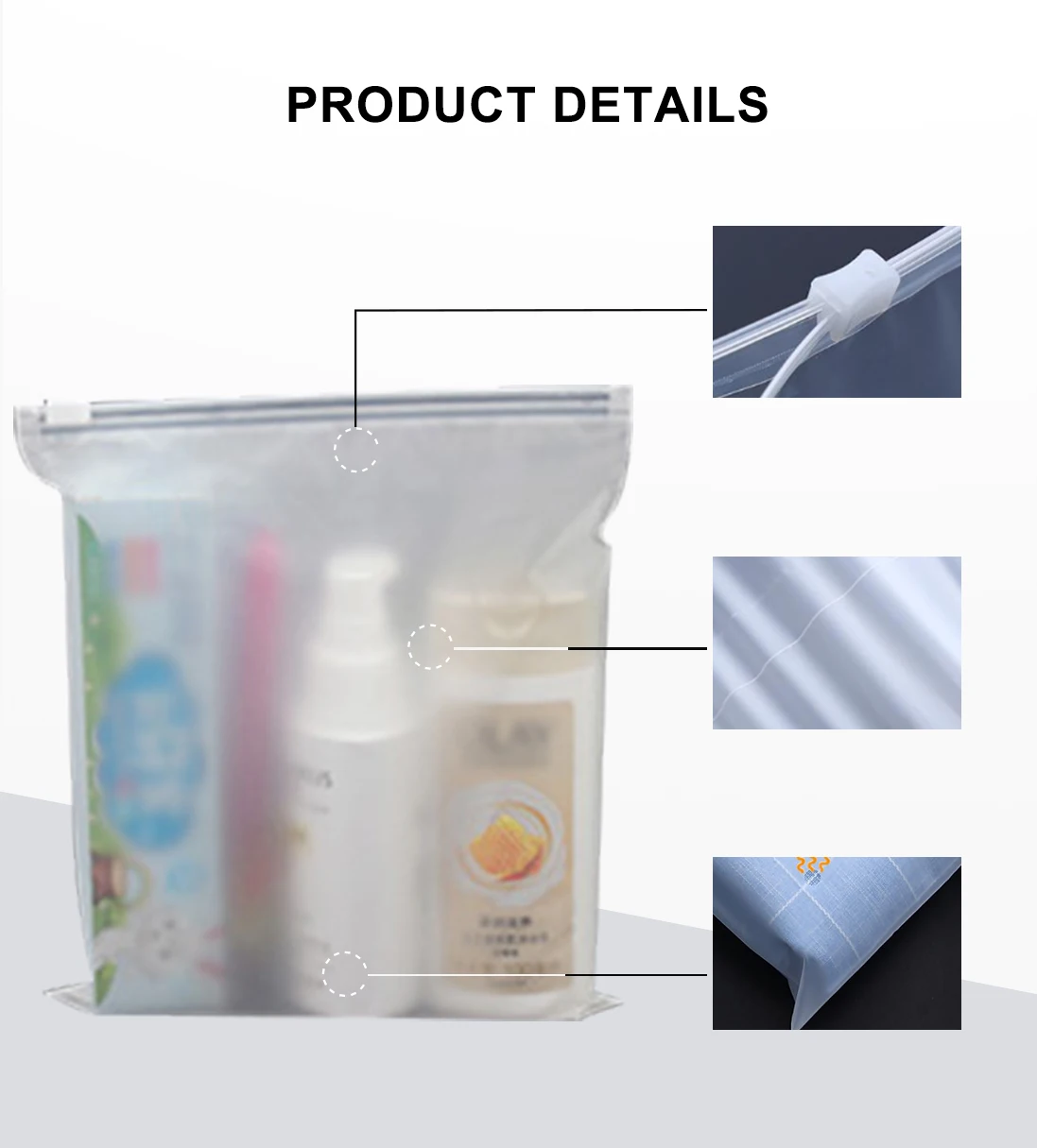 Ecofriendly Custom Printed Biodegradable Frosted Zipper Bag For