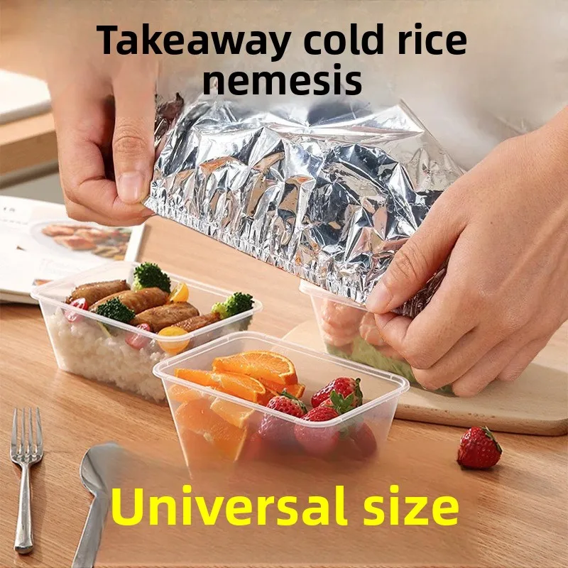Disposable Aluminum Foil Insulated Metal Camping Food Warmer Fresh-Keeping Bowl Cover