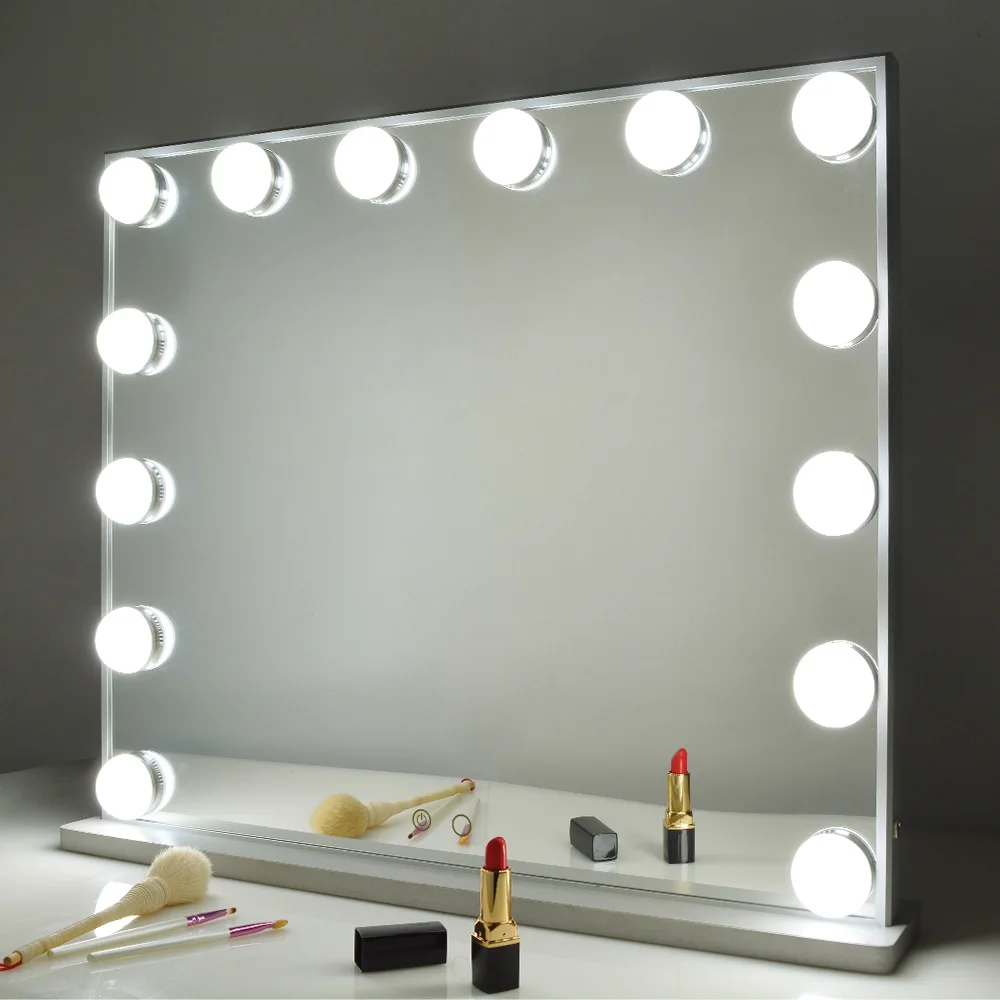 Hollywood Vanity Makeup Mirror Standing Salon Mirror with Led Lights