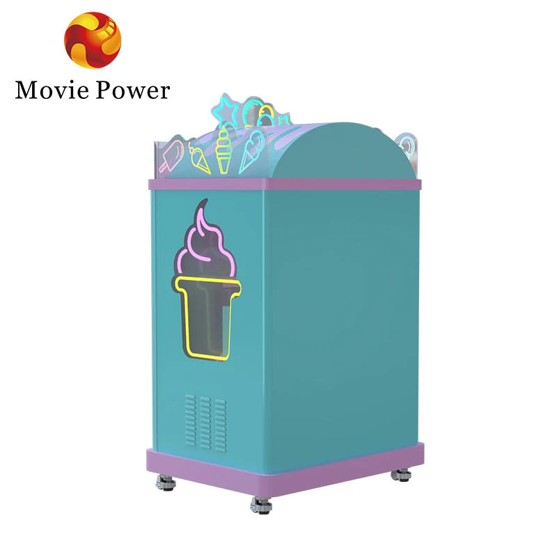Customized Outdoor Smart Fully Automatic Smoothie Gelato Machines Soft Ice Cream Vending Machine