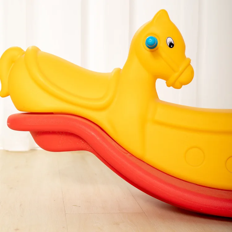Feelkids PE Plastic Ride-On Rocking Horse Toy for Kids Ages 5-7 Unisex Indoor Amusement Park Use manufacture