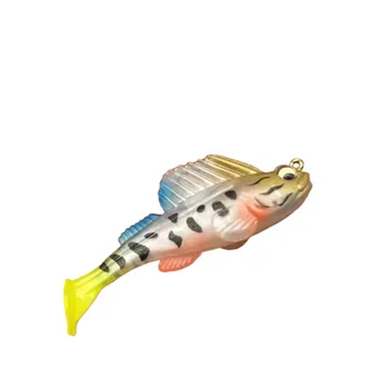 Cheery 75mm Bass Pike Bait 14.2G PVC Soft Anti-Hanging Bottom Hook T Tail for Bottom Fishing in River Use – Soft Lure – view 3