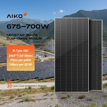 Aiko Double Glass 690W-700W Solar Panels - High Efficiency N-Type