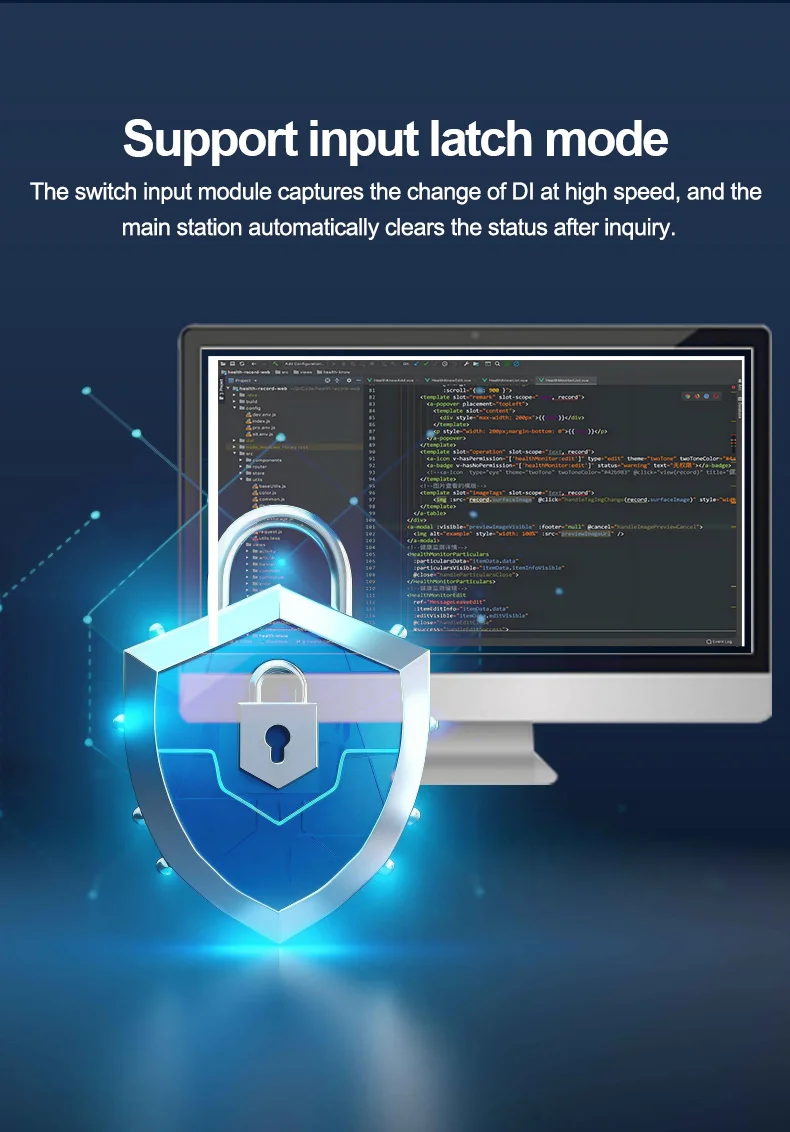 product huaqingjun 20 channel rs485 ethernet digital inputs module modbus rtu modbus tcp di module for plc expansion-9