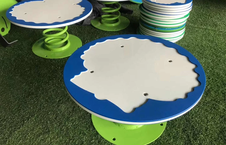 High-end Customized Colorful PE Plate Children Spring Swing Seat Outdoor Playground Equipment Spring Plum Blossom Pile
