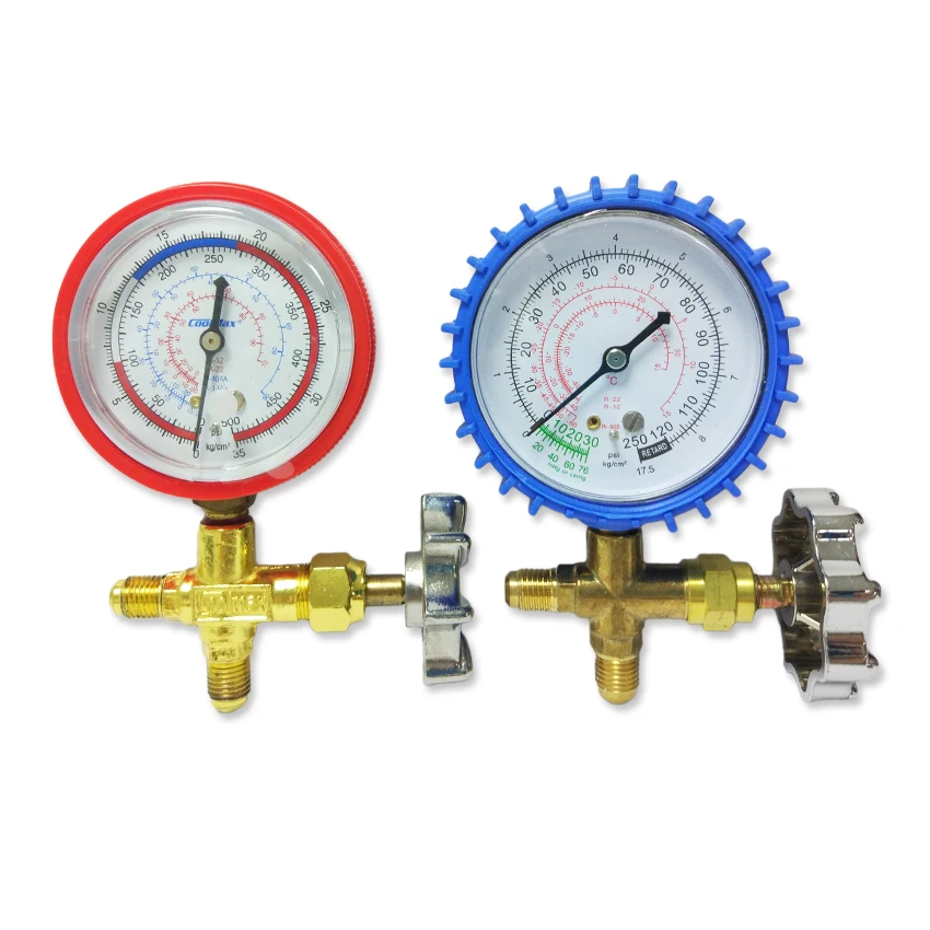 product air conditioner refrigerant r410a r22 r134a r407c ac manifold gauge set with hose-0