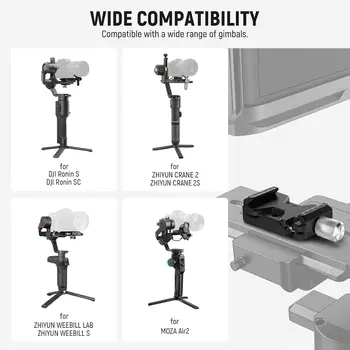 NEEWER Arca Type Quick Release Clamp for DSLR Camera and Mirrorless Camera, Compatible with DJI Ronin S/SC ZHIYUN Crane Series detail image