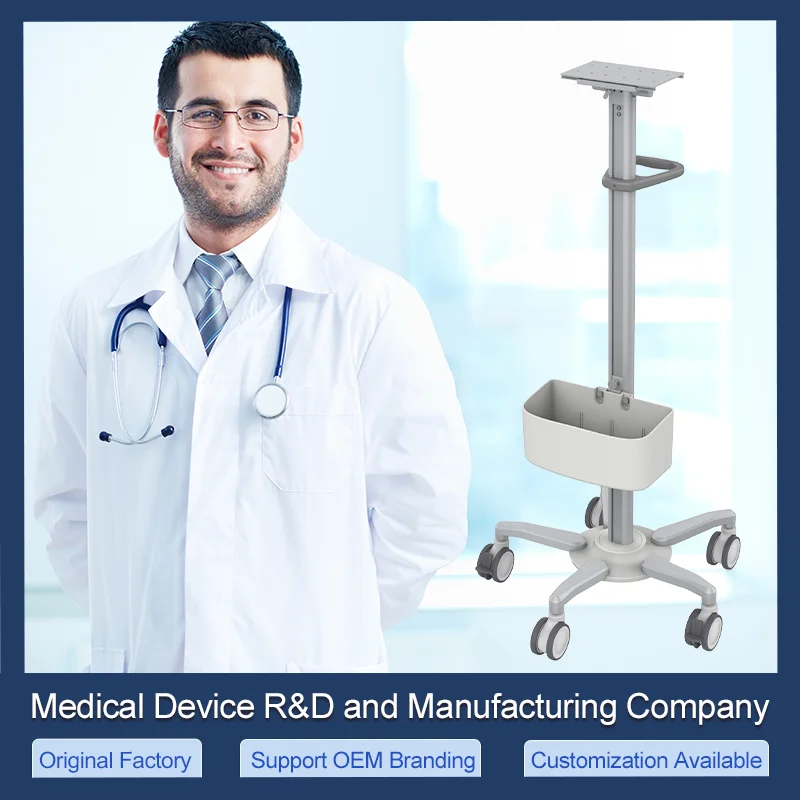 VISION Factory Direct Medical ECG Trolley High Quality Metal Hospital Instrument Trolley for Sale