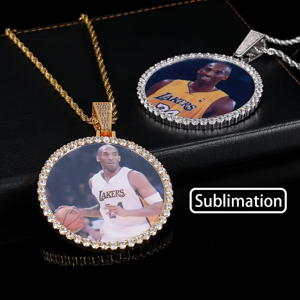 Sublimation Necklace Heart Necklace Hip Hop Jewelry Sublimation Necklace  Blanks Customized Photo