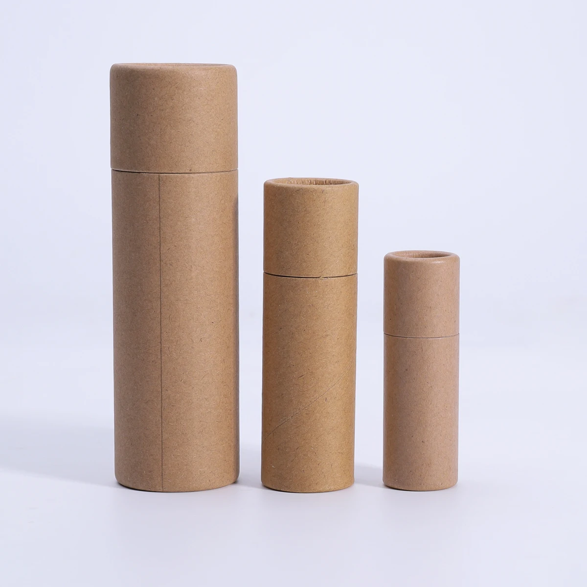 TubePaper Kraft Cardboard Brown Paper Cylinder Boxes Custom Box for Bath Salt Bottle Packaging Tubes