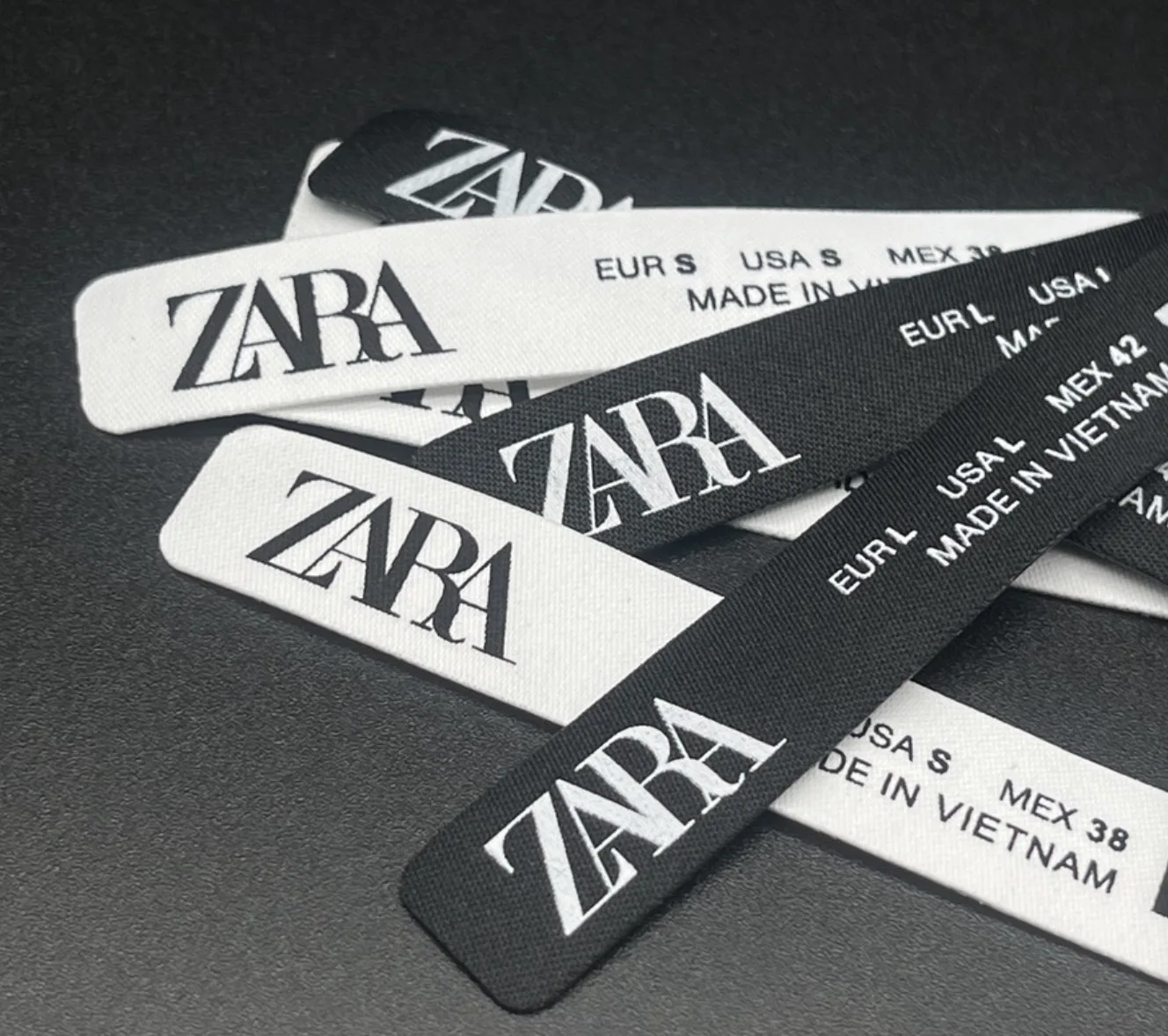 Colorful Small Woven Label Slender Strip Decorative Clothing Trademark Size Label Neck Label Customized