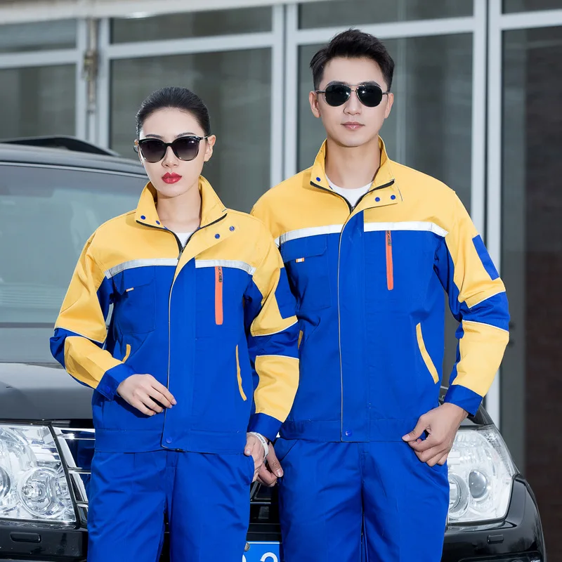 Factory Wholesale Stitching Color Suit Polyester Cotton Uniforms Labor Workshop Wear-resistant work Clothes