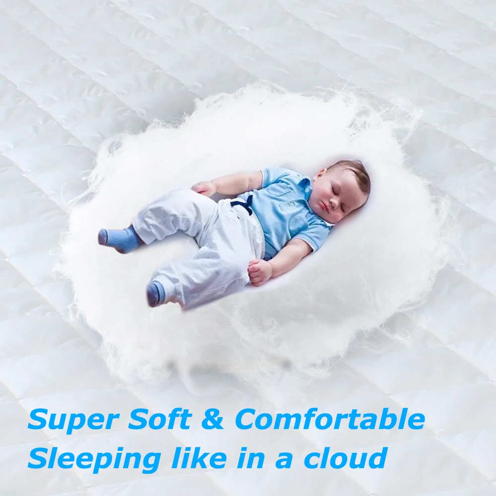 Factory Custom Bed Bug Proof Breathable Microfiber Quilted Waterproof Mattress Protector Cover