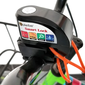 high security smart motorcycle disc brake locks solebe app control IP55 waterproof 110db alarm motorbike lock