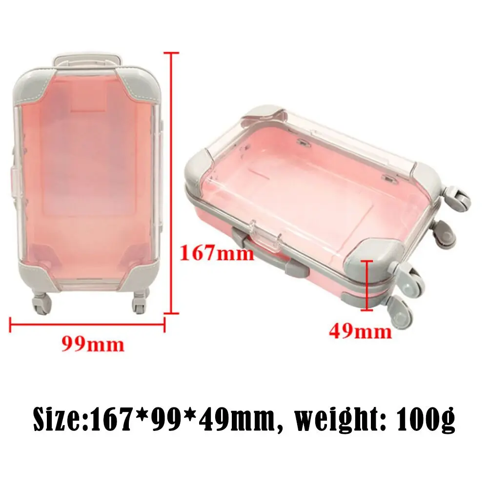 Luxury Mini Suitcase Luggage Eyelash Packaging Box Plastic Mini Suitcase For Lipgloss Empty Lash