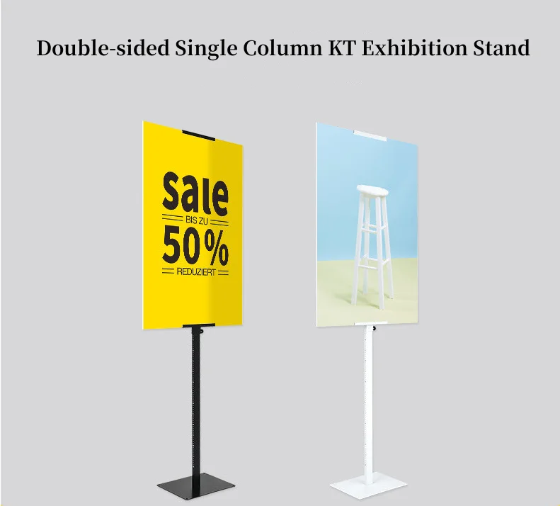 Wholesale base metal trade show adjustable sign holder poster stand for business and advertising