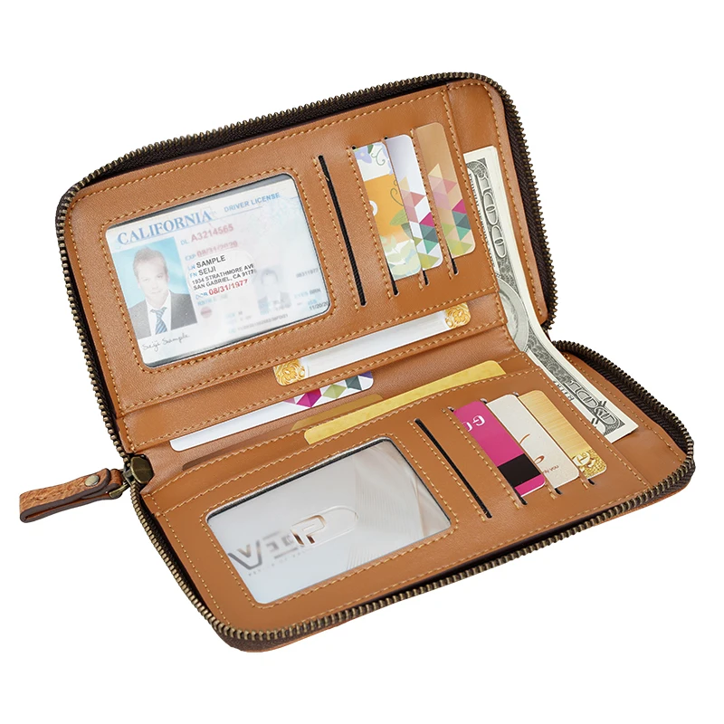 2022 New Arrive Custom Genuine Cow Leather Wallet Purse Mini Crossbody Bag Mobile Telephone Leather Cell Phone Bag