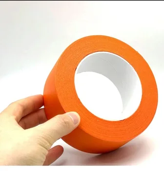 Orange Silicone Adhesive Paper Film Masking Tape Single Sided Heat-Resistant Pressure Sensitive Features All Sizes Available
